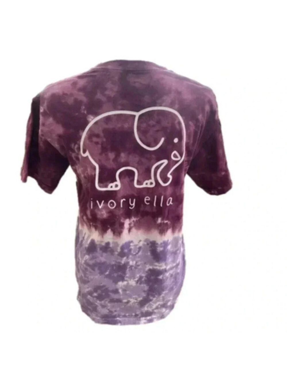 IvoryElla Tie Dye Ombre Save the elephant  Tee